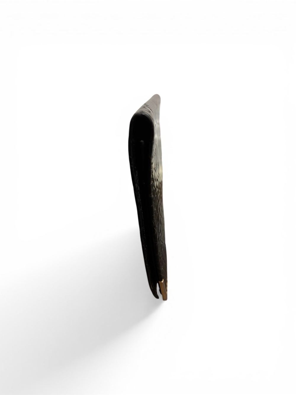 Celine Black Croc Embossed Leather Bifold Wallet | Gold Hardware - Picture 3 of 6